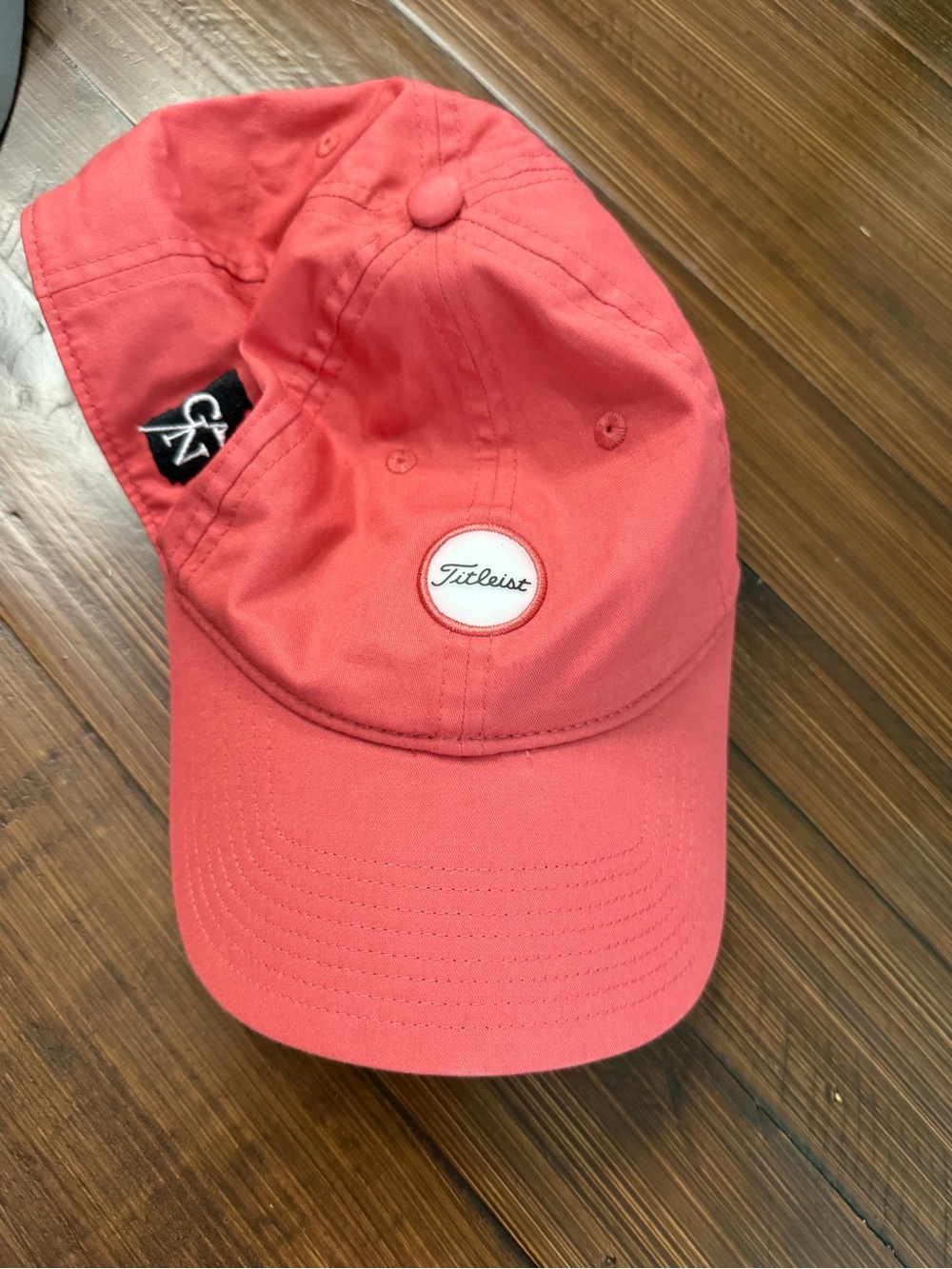 Titleist Coral Red Baseball Cap with Logo Patch